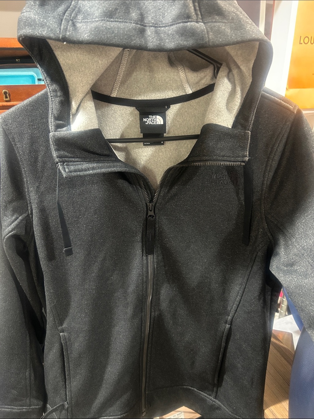 The North Face Women's Black Hooded Full-Zip Shirt Jacket